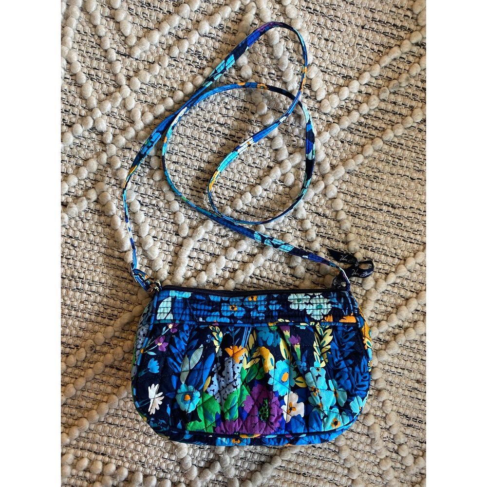 Vera Bradley‎ Frannie Midnight Blues Crescent Crossbody Purse